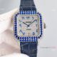 Swiss Replica Cartier Santos 100 Full Iced Rainbow Men Watch Hindu Arabic Dial 40mm (6)_th.jpg